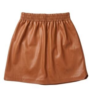JS71 Vegan Leather Mini Skirt Size Small